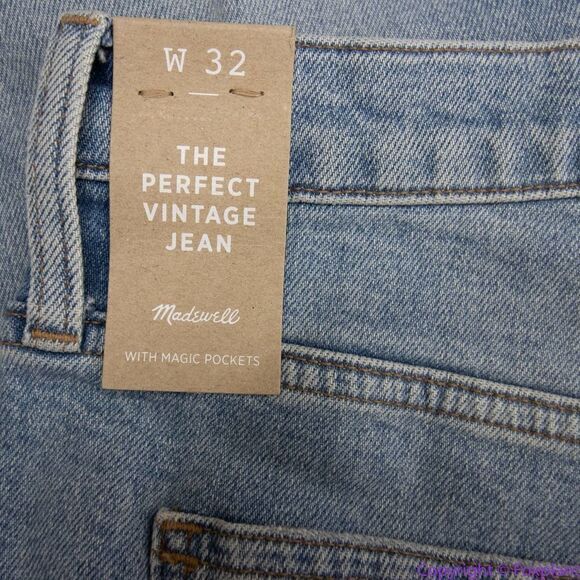 NEW Madewell Perfect Vintage Jean in Coffey Wash: Worn-In Edition, 32 - Picture 13 of 16